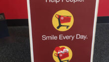 Target Sign - Help People - Smile Every Day